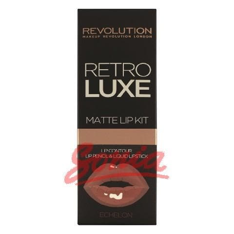 Makeup Revolution Luxe Retro Matte Lip Kits Kit mouth (lip liner + lip gloss) Echelon 1op.