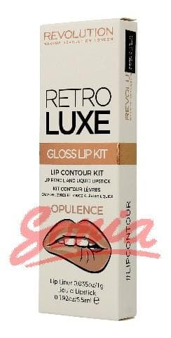 Makeup Revolution Retro Luxe Lip Gloss Kit mouth (lip liner + lip gloss) Opulence 1op.