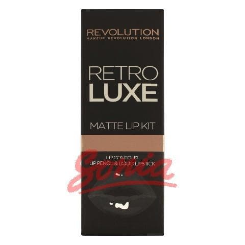 Makeup Revolution Luxe Retro Matte Lip Kits Kit mouth (lip liner + lip gloss) Magnificent 1op.