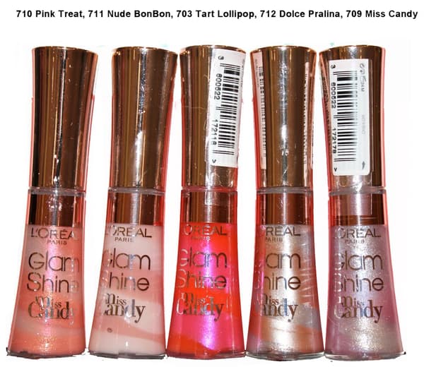 L'Oreal Glam Shine Miss Candy Reflection Lip Gloss - Bubble Pink