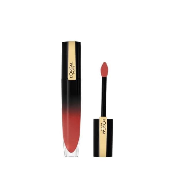 L'Oréal Paris - Lackerad flytande läppfläck - Brilliant Signature - Nyans: Be Independent (303) - 6,4 ml