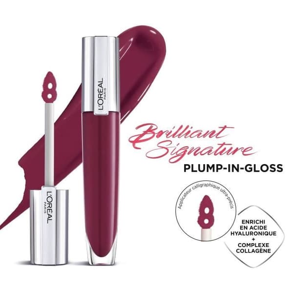 L'OREAL PARIS Brilliant Signature Gloss läppfärgning med volymeffekt - 416 I Raise
