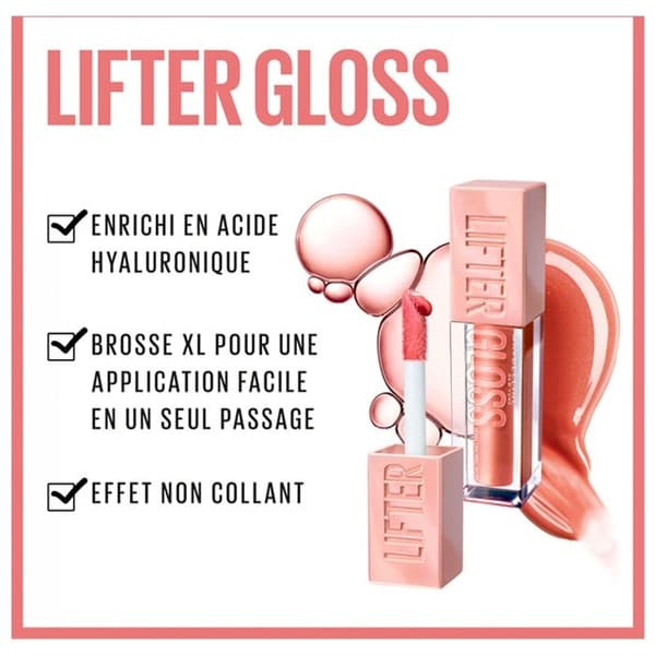 MAYBELLINE NEW YORK läppglans - Lifter - Återfuktande och fyllig effekt - 016 Rost