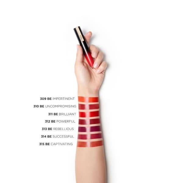 L'Oréal Paris - Lackerad flytande läppfläck - Brilliant Signature - Nyans: Be Powerful (312) - 6,4 ml