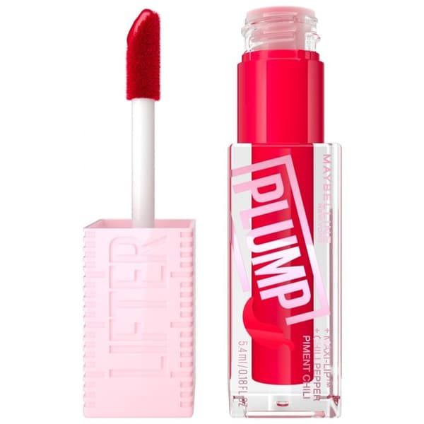 Gloss - Maybelline New York - Lifter Plump 004 Red Flag - 5,4ml - Fylliga läppar - Plumpande effekt