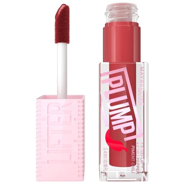 Gloss - Maybelline New York - Lifter Plump 006 Hot Chili - 5,4ml - Fylligare läppar - Återfuktande effekt