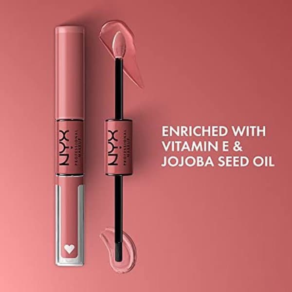 NYX Professional Makeup Shine Loud Lip Gloss, Intensivt Pigmented, Double Ended Läppstift och Gloss, Långvarig glans