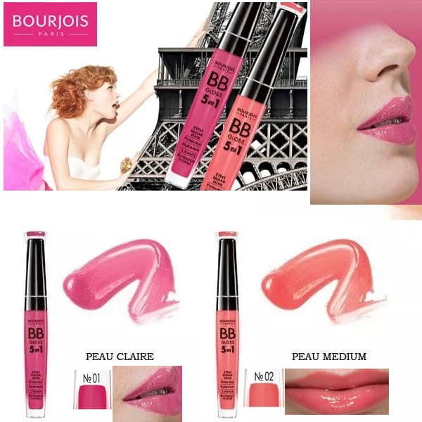 Bourjois BB Lip Gloss 5 in i - 01 Peau Claire