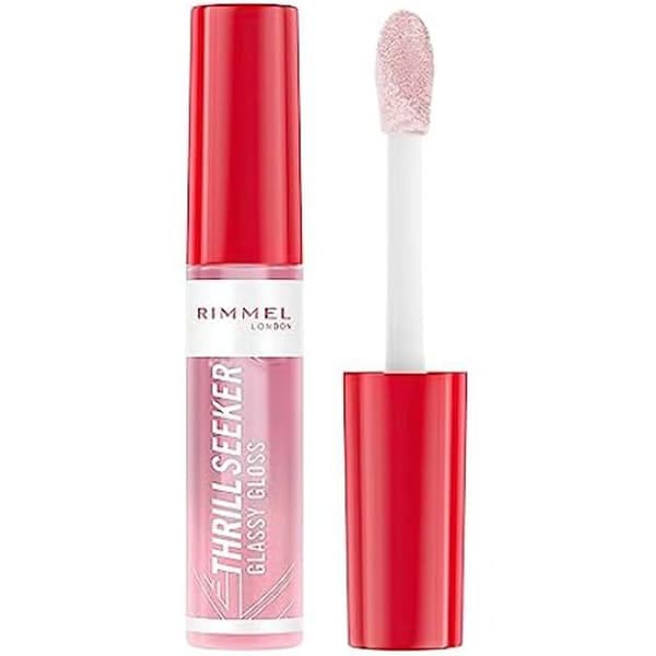 Rimmel Thrillseeker Glassy Gloss 100 Coco Suga, Hydrating Shine, Hyaluronsyra, Antioxidant Complex, Non-sticky, Chunky