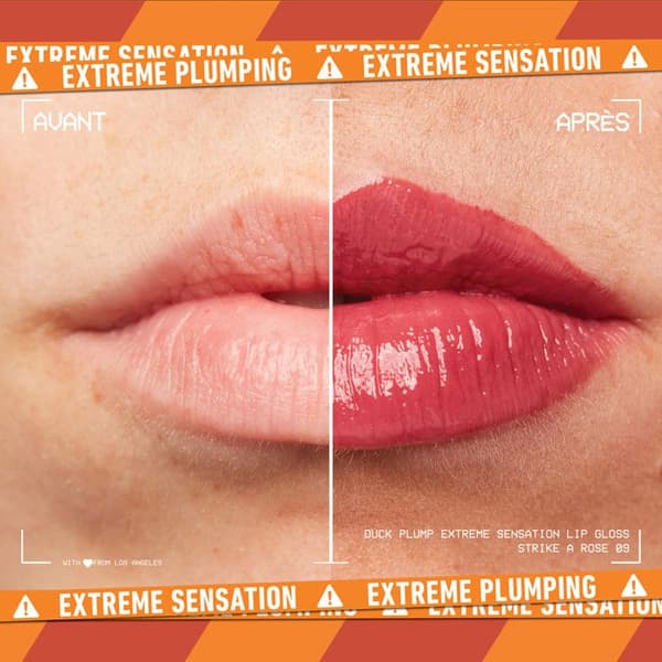 NYX Professional Makeup Plumping Gloss - Strike A Rose Lip Lacquer - Mycket pigmenterad och ultrablank