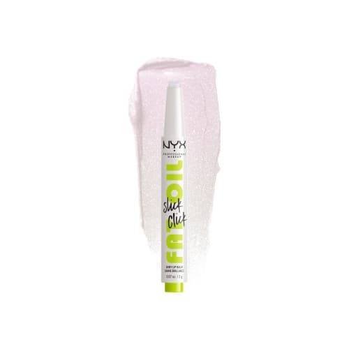 NYX Professional Makeup Fat Oil Slick Click - shiny lip balm - main character (clear with pink pearl) (01) - high shine