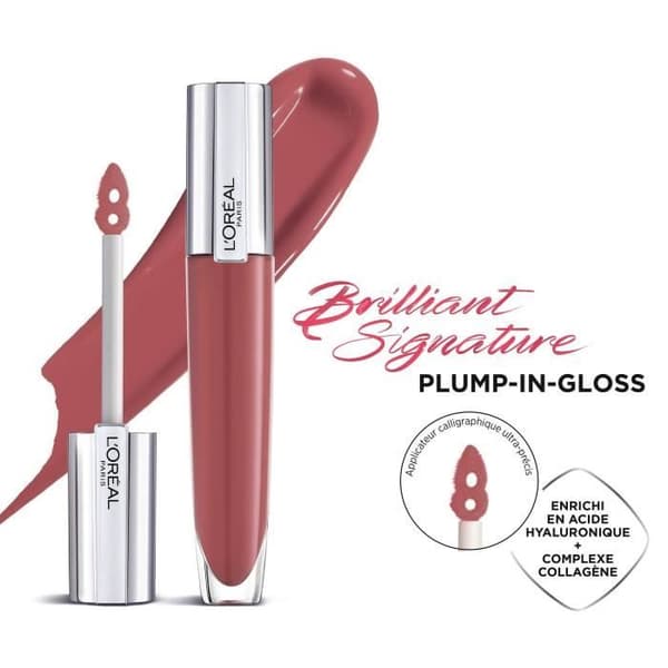 L'OREAL PARIS Signature Brilliant Volume Effect Lip Gloss - 412 I Heighten