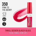 Miniatyrbild 2 av 2: Läppglans - RIMMEL - Thrill Seeker Glassy Gloss - 350 Pink To The Berry - Hydration - Shine - Vegan