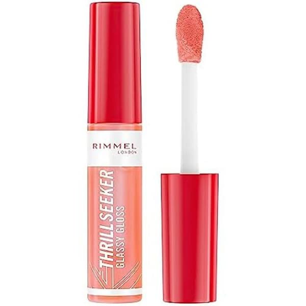 Rimmel Thrillseeker Glassy Gloss 250 Vibes Peachy Fuktgivande glans, Hyaluronsyra, Antioxidantkomplex, Non-sticky, Chunky