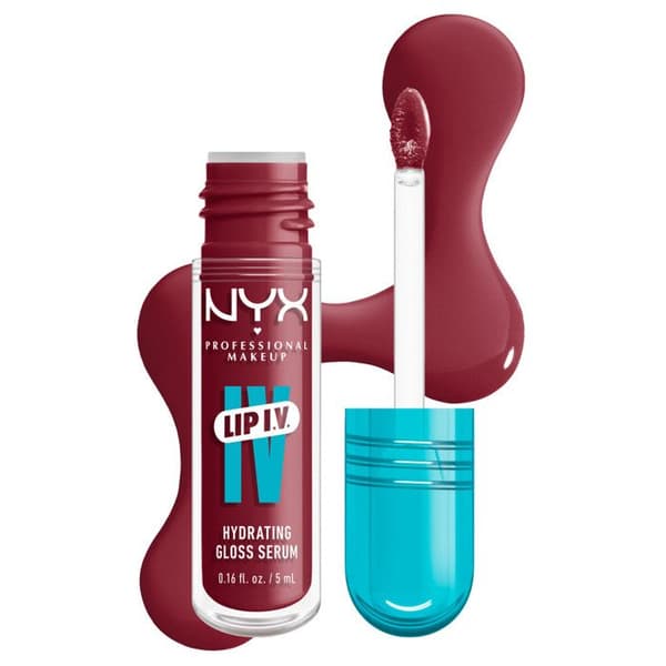 NYX Professionell Makeup, Lip IV, Gloss, upp till 12 timmars fuktighet, högpigmenterad, glänsande finish, Bubblegum Burst