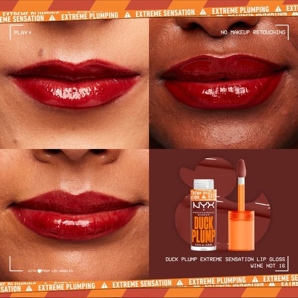 Läppglans - NYX Professional Makeup - Duck Plump - Nyans WINE NOT - Vegansk - Fyllnadsverkan