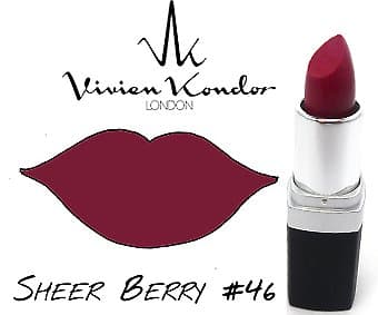 Vivien Kondor Vegan Friendly Cruelty Free MATTE Lipstick - 46 Sheer Berry