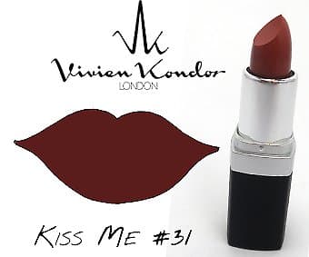 Vivien Kondor Vegan Friendly Cruelty Free MATTE Lipstick -  31 Kiss Me
