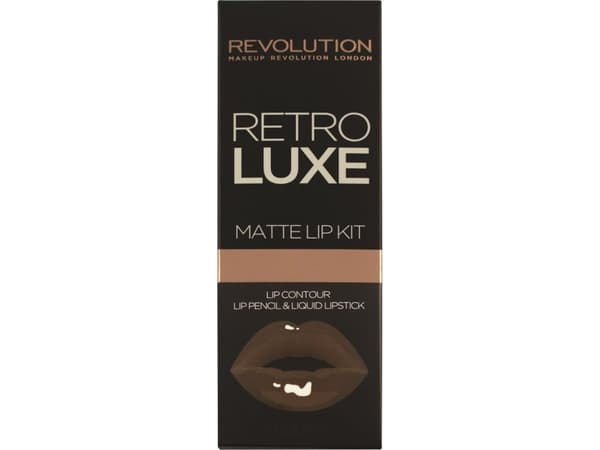 Makeup Revolution Retro Luxe Kit Matte Glory Pomadka i konturówka do ust