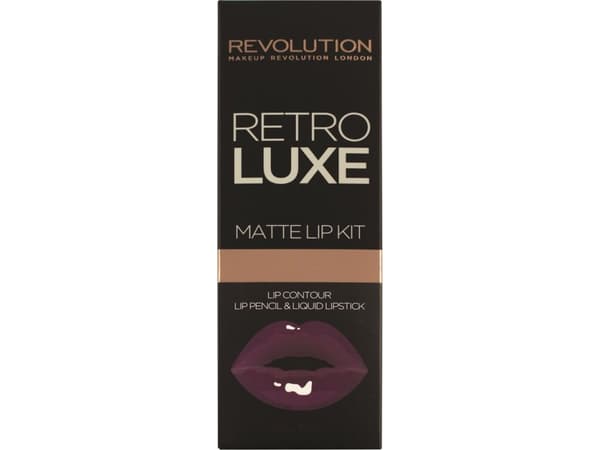 Makeup Revolution Retro Luxe Kit Matte Royal Lipstick and lip liner