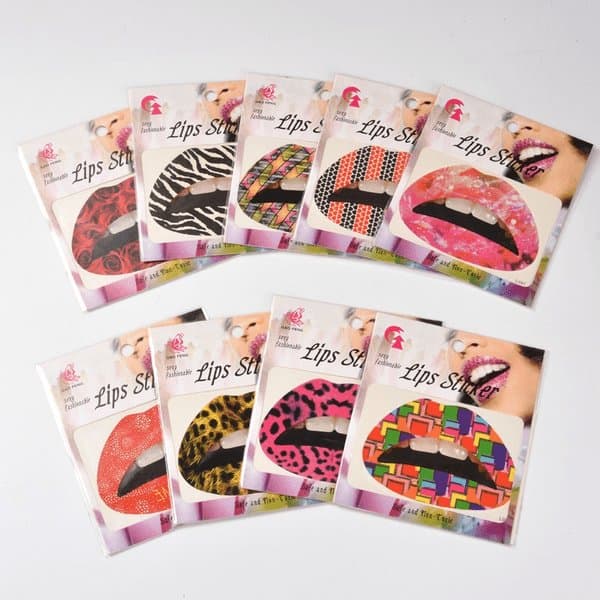 5 blandade läppstickers