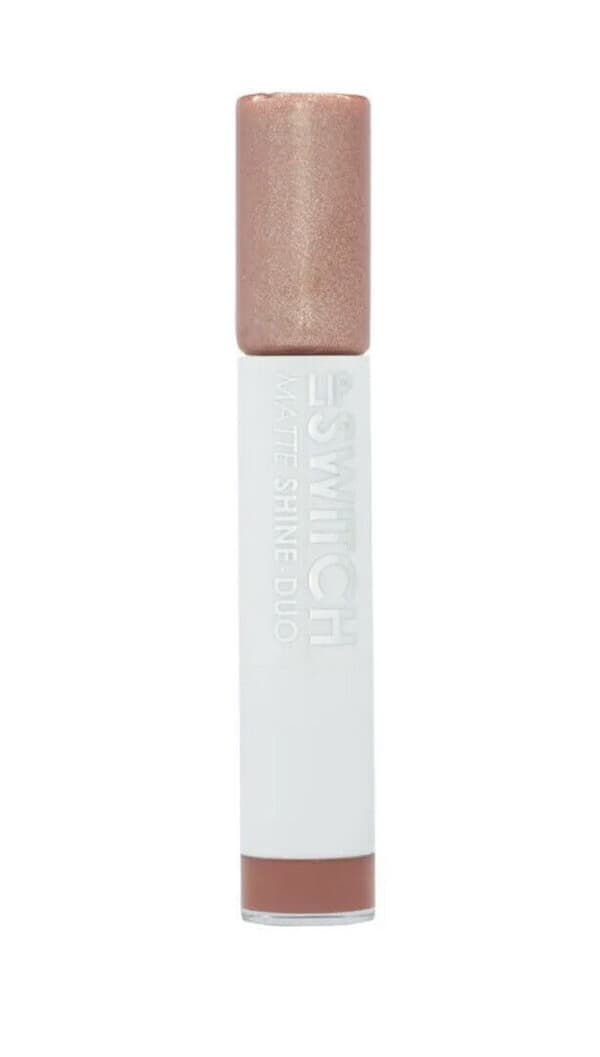 MUA Lip Switch Matte Shine Duo Lipstick+Lip Gloss-Brown Bay