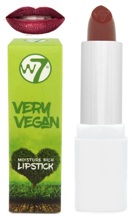 W7 VERY VEGAN Matte Lipstick-Delighted Damson