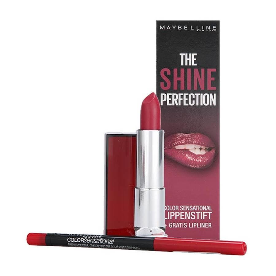 Maybelline The Shine Lip Kit-540Hollywood Red+Lipliner 80 Ruler