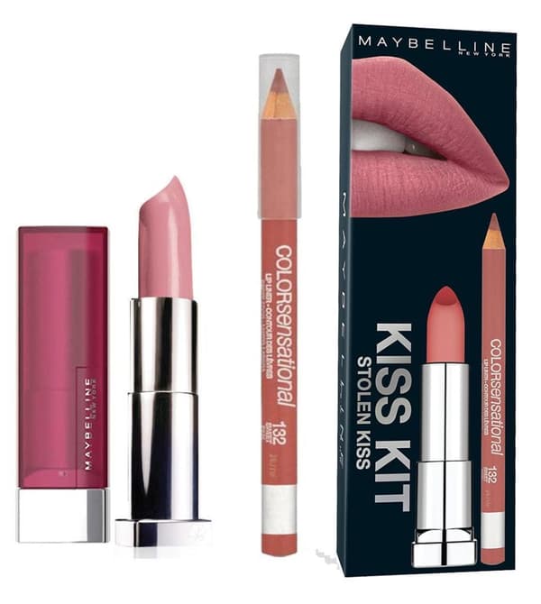 Maybelline Stolen Kiss Kit-Lipstick Smokey Rose+Liner Sweet Pink