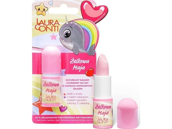 Laura Conti LAURA CONTI Jelly Maya skyddande läppbalsam med doft av fruktgelé 3,8 g