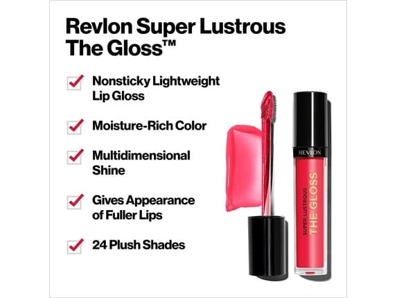 Revlon Revlon, Super Lustrous, Lip Gloss, 302, Glazing Lilac, 3.8 ml For Women