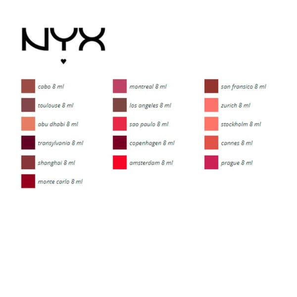 Läppstift Soft Matte NYX (8 ml) - zurich 8 ml