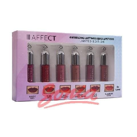 AFFECT set in Mini Lipstick Long Lasting Liquid Liquid 1op.-6p