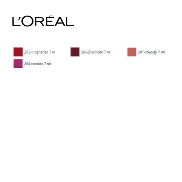 Lipgloss Rouge Signature Metallics L'Oreal Make Up (7 ml) - 205-fascinate 7 ml