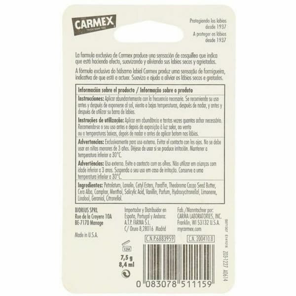 Fuktighetsgivende Leppebalsam Carmex COS 002 BL (7,5 g)
