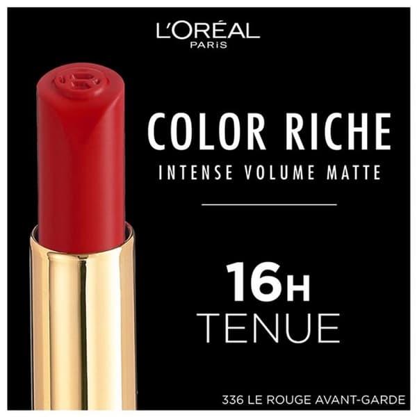 Color Riche Intense Volume Matte Lipstick 336 Le Rouge Avant-Garde - L'Oréal Paris