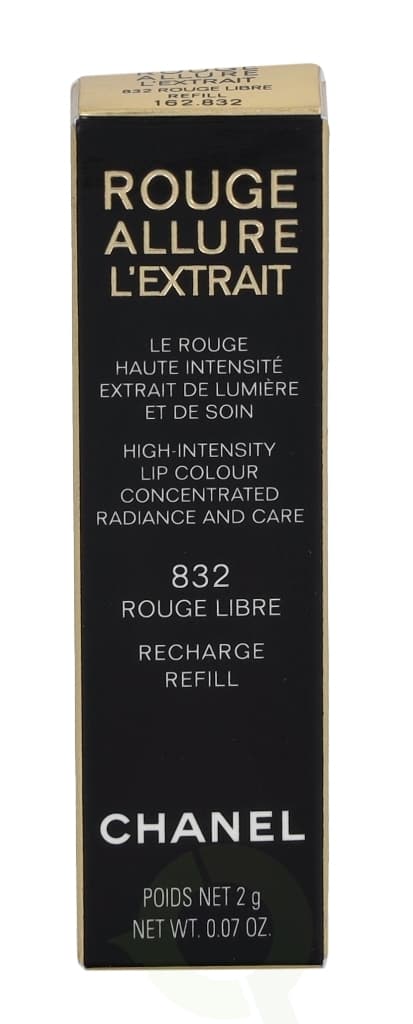 Chanel Rouge Allure L'Extrait High In. Lip Colour - Recharge 2 gr #832 Rouge Libre
