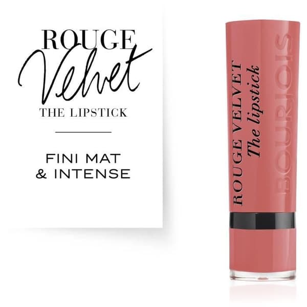BOURJOIS Velvet The Lipstick läppstift - 02 Flaming'Rose - Intensiv matt färg och varar upp till 24 timmar