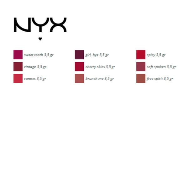 Läppstift Suede NYX - copenhagen 3,5 g