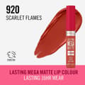 Miniatyrbild 3 av 4: flytande läppstift Rimmel London Lasting Mega Matte Nº 920 Scarlet Flames 7,4 ml