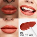 Miniatyrbild 4 av 4: flytande läppstift Rimmel London Lasting Mega Matte Nº 920 Scarlet Flames 7,4 ml