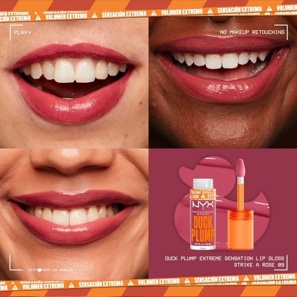 Lipgloss NYX Duck Plump Strike a rose 6,8 ml