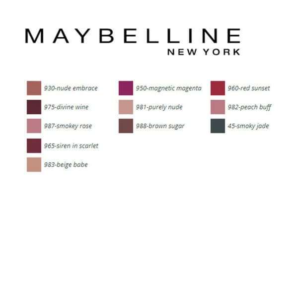 Huulipuna Color Sensational Mattes Maybelline - 987-smokey rose