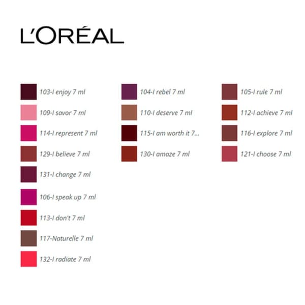 Huulipuna Rouge Signature L'Oreal Make Up (7 ml) 7 ml - 117-Naturelle 7 ml
