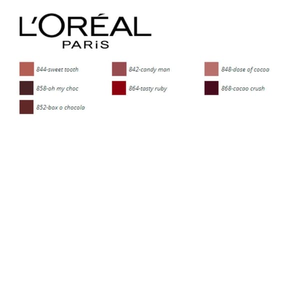Huulipuna Les Chocolats L'Oreal Make Up (7,6 ml) - 858-oh my choc