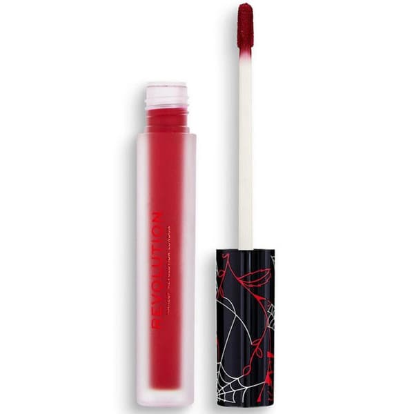 Flytande Läppstift - Makeup Revolution - Horror - Mörkröd Matt - Vegan - Halloween