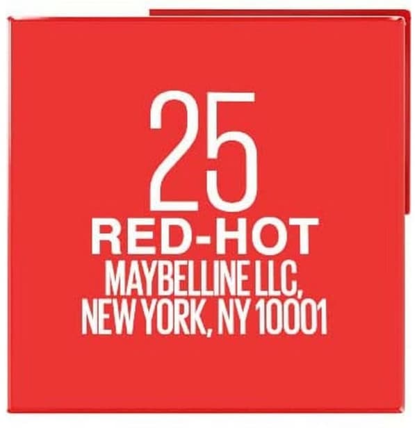 shimmer lipstick Maybelline Superstay Vinyl Link 25-red-hot