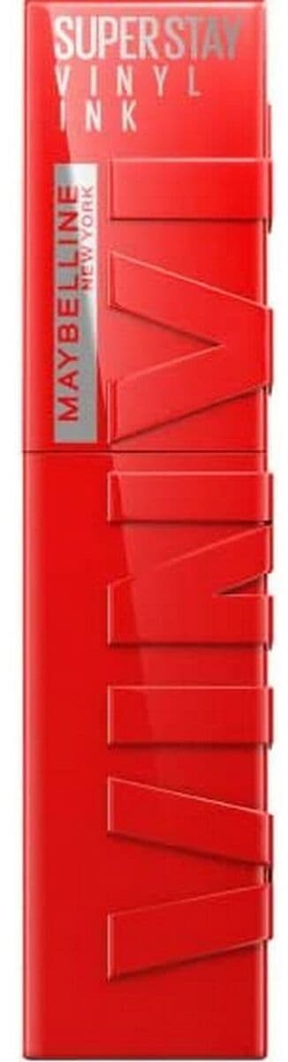 shimmer lipstick Maybelline Superstay Vinyl Link 25-red-hot