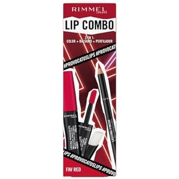 Läppstift - RIMMEL - PROVOCALIPS Lip Combo - 2-Pack - Fav Red - Långvarig 16h