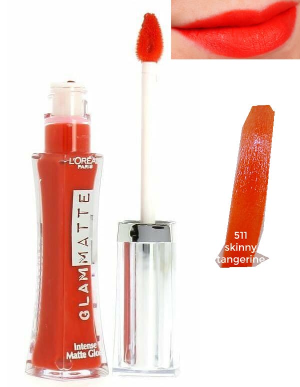 L'Oreal Glam Matte Intense Matte Lip Gloss-Skinny Tangerine